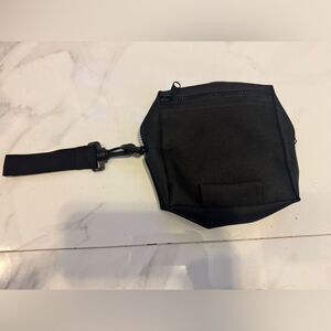 Black Hexagonal Pouch with Strap #24